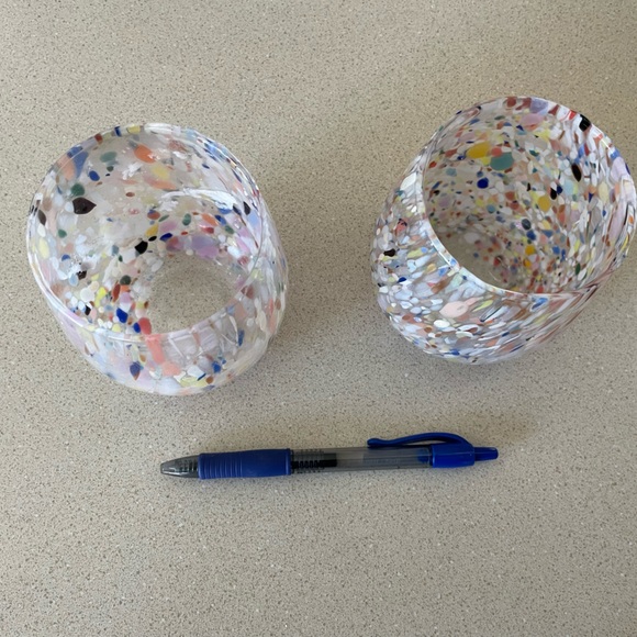 Set of 2 wineglass shaped candle votives - Picture 1 of 5